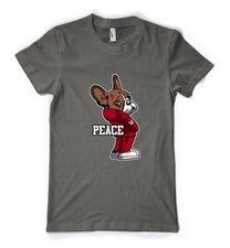 Cute French Bulldog Peace Tracksuit Relaxation Personalised Adult Unisex T-Shirt