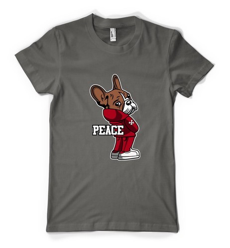 Cute french bulldog - french, peace