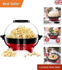 Elegant 5L Round Popcorn Maker - Non-stick & Easy Cleanup, Perfect for Parties