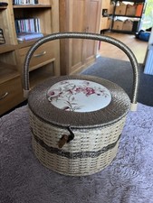 Vintage Wicker Sewing Basket