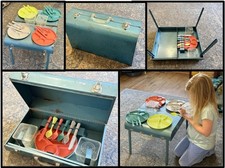 Vintage 1950s Folding Metal