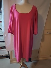 Nina Leonard Pink 2XL Dress