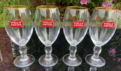 Stella artois gold rimmed - x,