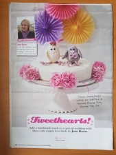 JANE BURNS TWEETHEART CAKE TOPPER TOY KNITTING PATTERN SEE DESC VERY GOOD