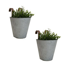 Pair of Galvanised Metal