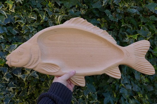 Fish carp shape wooden large - carp,