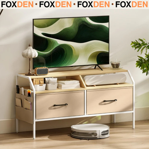 Natural wood unit cabinet - tv,
