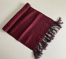 SMART DAPPER VTG 60S -70S SAMMY GEOMETRIC SCARF TASSELED MOD GOODWOOD