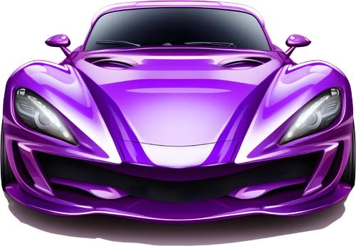 Colourful sports car wall art - colourful,