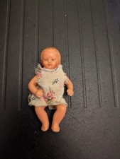 1930s?  Emil Schwenk Sleep Eyes Miniature Baby  Doll House Jointed Limbs  2.5''