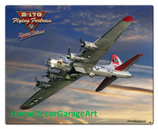 B-17 Bomber Special Delivery Military Aircraft Metal Sign Aviation Garage Art