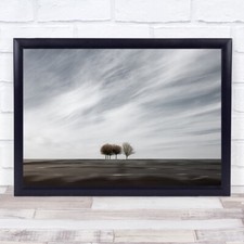 bicycle with training wheels Trees Clouds Blue Sky Five Loneliness Art Print