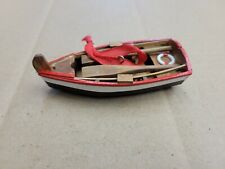 Row Boat Fishing Skiff Tender Dinghy Oars Wooden Painted Christmas Tree Ornament