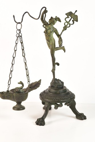 Antique grand tour oil lamp - oil,