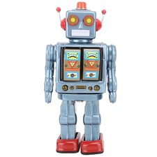 (Blue)Metal Tin Robot Toy