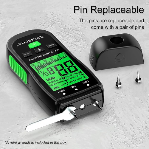 Mt19 moisture meter backlit - moisture,