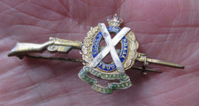 Scottish Horse 1900 Sweetheart Rifle Brooch Queen Victoria Crown
