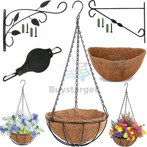 Large metal hanging basket - metal,