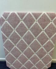 Large pink linen pinboard