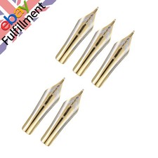 5pcs 35 x 6mm Replace Fountain Pen Nibs 0.5mm Medium Fine Nib Iridium Tip Gold a
