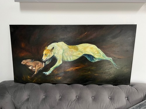 Hand painted canvas - hand,