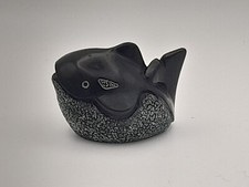 Killer Whale - Orca Figurine - Hand Carved - Black Resin - VGC - Free P&P