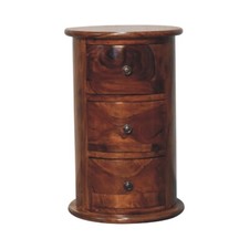 3 Drawer Chestnut Sheesham Drum - Handmade - Solid wood - bedroom furniture