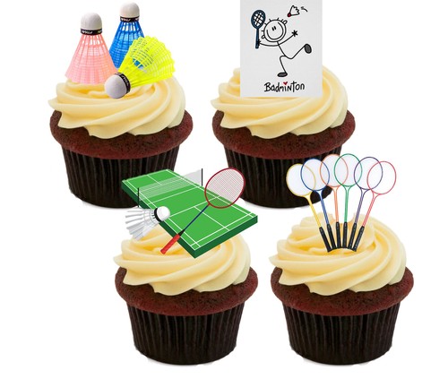 Badminton edible cupcake - badminton,