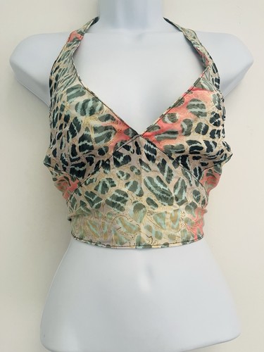 Top halter neck vest cropped - top,