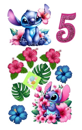 Stitch edible icing - stitch, cake