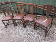 Dining Chairs Four Vintage Mid Century Wooden 1 seat damaged Penrith Cumbria