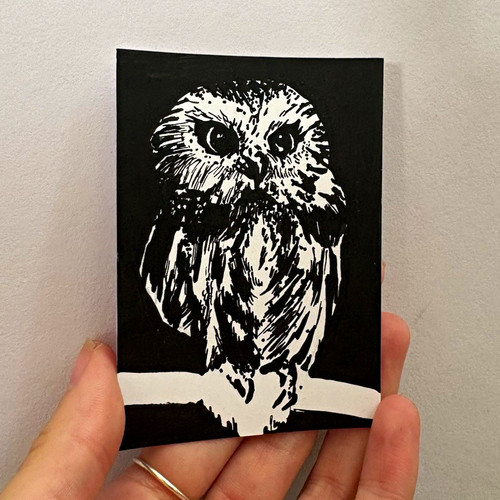 Original aceo forest series 9 - original,