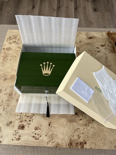 Rolex green beige watch - green/beige,