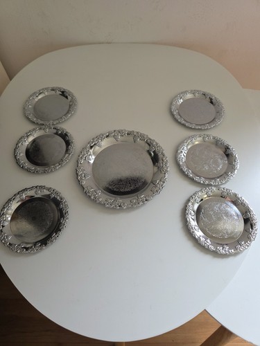 Chromed silver coaster - coaster, 6