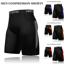 Mens Compression Shorts Base Layer Briefs Pant Thermal Running Gym Fitness Yoga