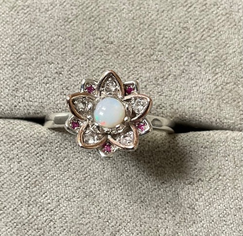 Clogau opal lotus flower ring - lotus,