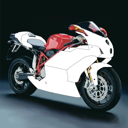 Unpainted motorcycle fairing - motorcycle,