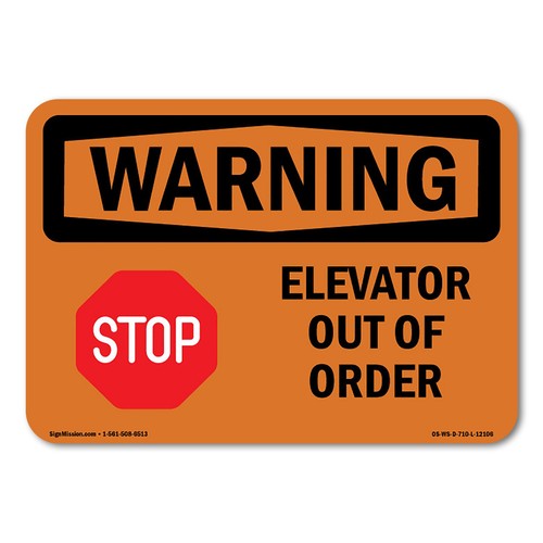 Elevator out order ansi - out, of