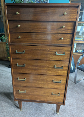 Vintage plan tallboy chest - g,