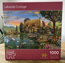 Corner Piece 1000 piece JIGSAW  "LAKESIDE COTTAGE"