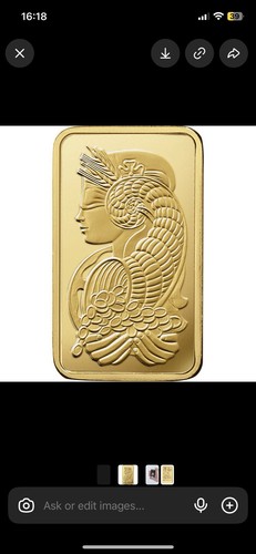 Pamp gold bar lady fortuna - 1g,