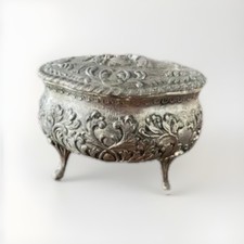Vintage silver embossed with