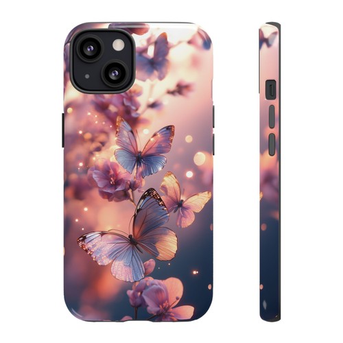 Phone ink lilac butterfly - phone,