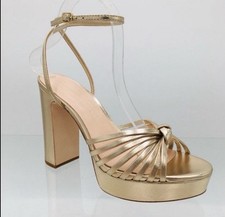 Loeffler Randall - Rivka - Shampagne Leather Women’s Platform Heel Sandals 9 B