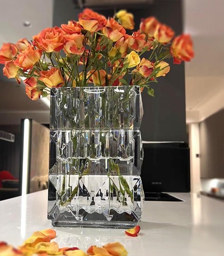 Large crystal glass flower - large,