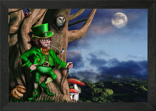 Leprechaun gold framed - leprechaun,