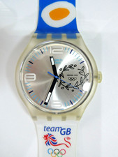A Superb SWATCH 2004 Olympic Ex Large Watch SUDK106S NOC UK, UNWORN, Box, Papers