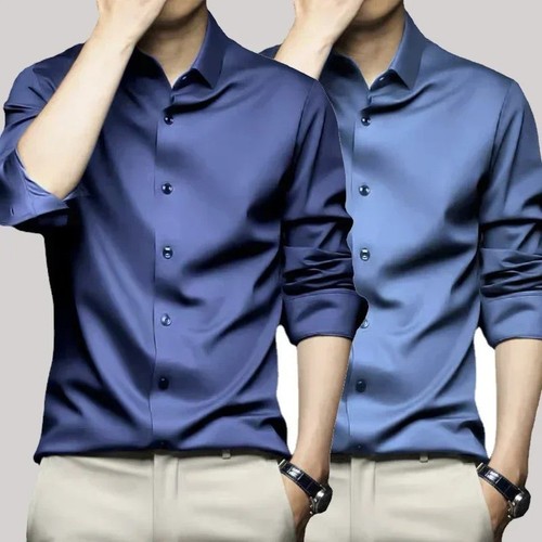 Men ice silk long sleeve - sleeve, shirt