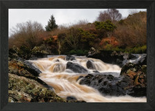 Salmon stream framed - salmon,