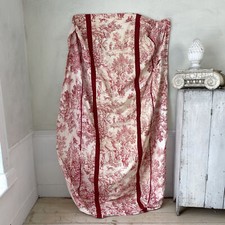 daybed day bed cover Toile de Jouy red Antique French bedcover curtain bed cove
